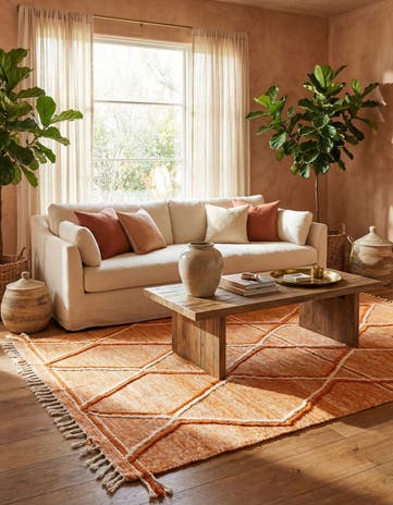5' 10 x 10' 6 Hand Knotted Moroccan Wool Rug