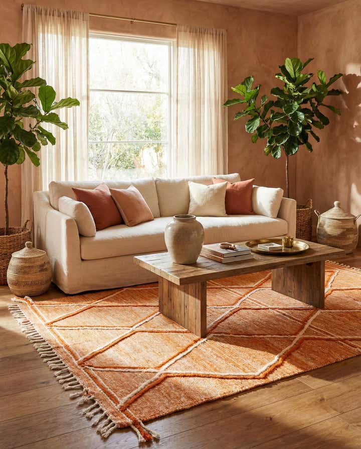 5' 10 x 10' 6 Hand Knotted Moroccan Wool Rug