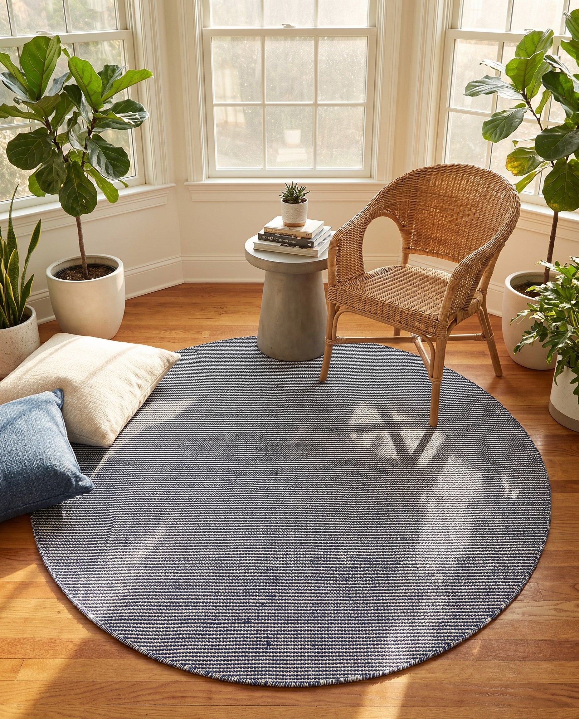 5' 1 x 5' 1 Easy-Clean Jill Zarin Palm Springs Indoor / Outdoor Round Rug