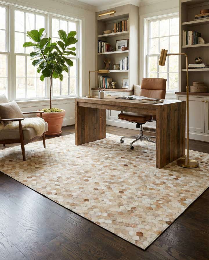 6' 8 x 10' 1 Cowhide Stocks Rug