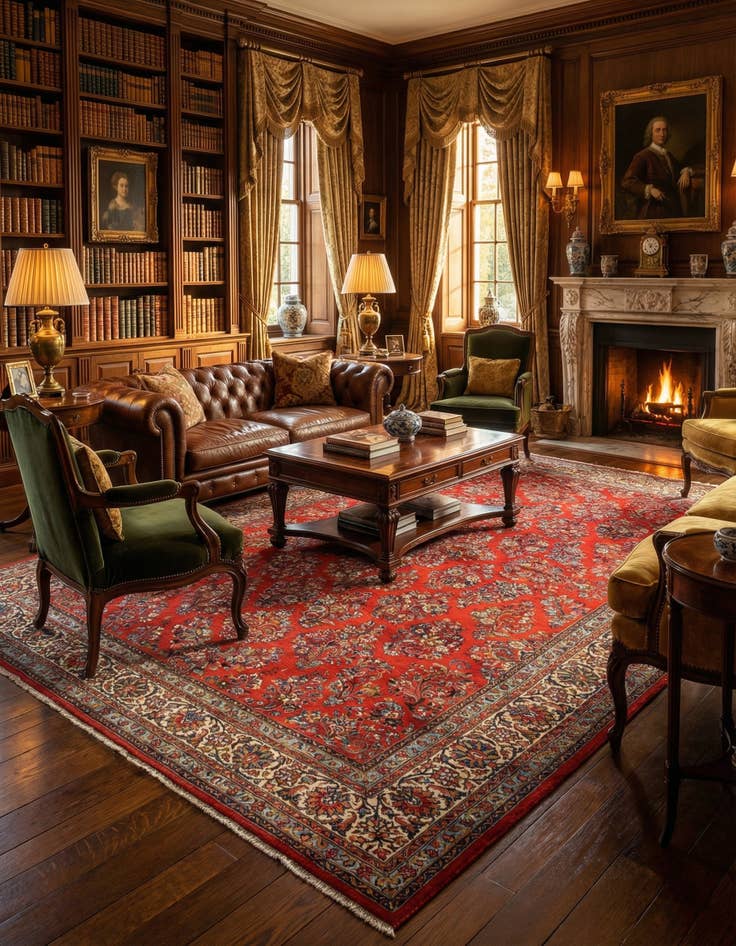 Detail image of  8' 4 x 11' 4 Sarouk Wool Rug