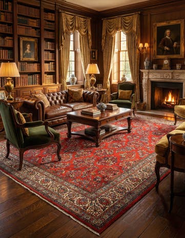 8' 4 x 11' 4 Sarouk Wool Rug