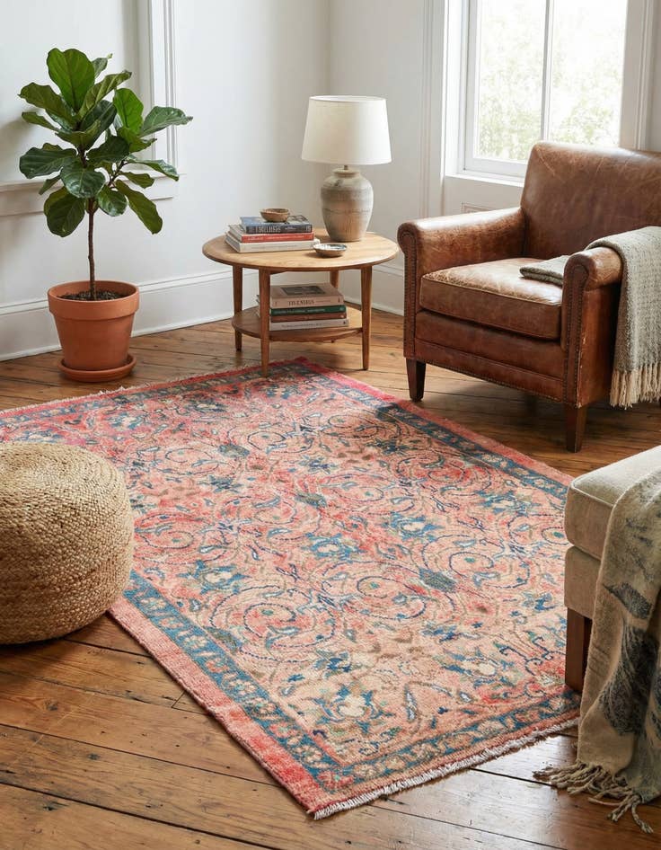 Detail image of 3' 5 x 5' 3  Hand Knotted Ultra Vintage Persian Wool Rug