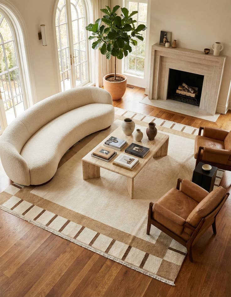 Detail image of 7' 10 x 9' 8  Hand Knotted Darya Wool Rug