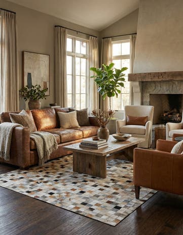 5' 2 x 8' 2 Cowhide Stocks Rug