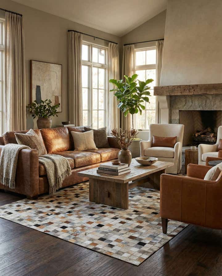 5' 2 x 8' 2 Cowhide Stocks Rug