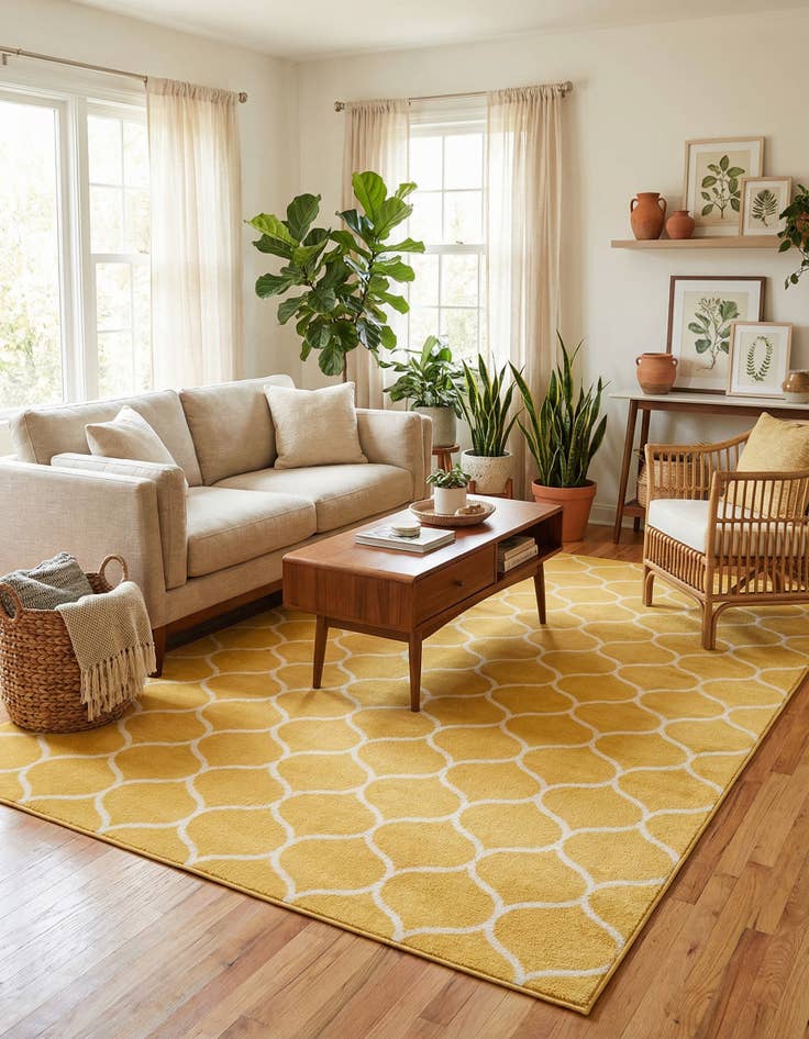 Detail image of  9' x 12' Lattice Frieze Rug