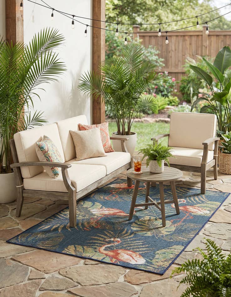 Detail image of 4' x 6'  Washable Baja Indoor / Outdoor Rug