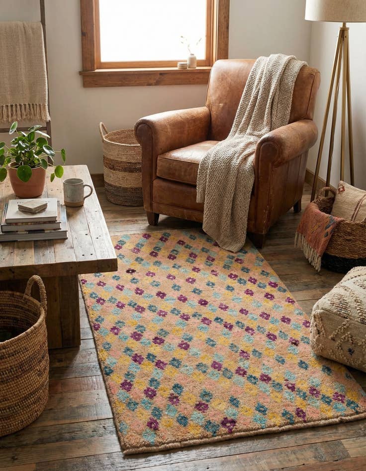 Detail image of  3' 2 x 5' 5  Hand Knotted Balouch Wool Rug