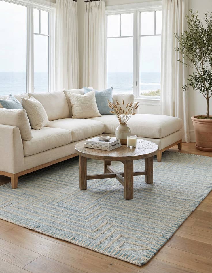 Detail image of 6' x 8' 2  Hand Knotted Darya Wool Rug