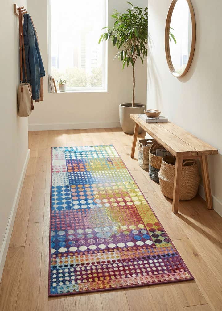 2' x 6' Easy-Clean Modern Indoor / Outdoor Runner Rug