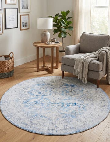 5' x 5' Washable Timeless Round Rug