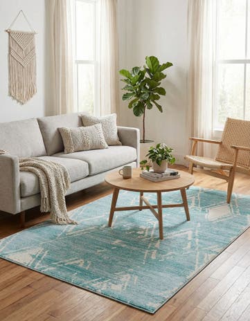 Jill Zarin Turquoise Uptown Carnegie Hill Rug