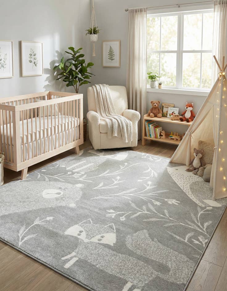 Detail image of 10' x 10' Whimsy Kids Square Rug