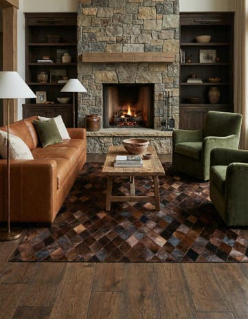 5' 2 x 7' 11 Cowhide Stocks Rug