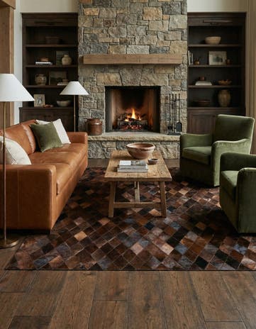 5' 2 x 7' 11 Cowhide Stocks Rug