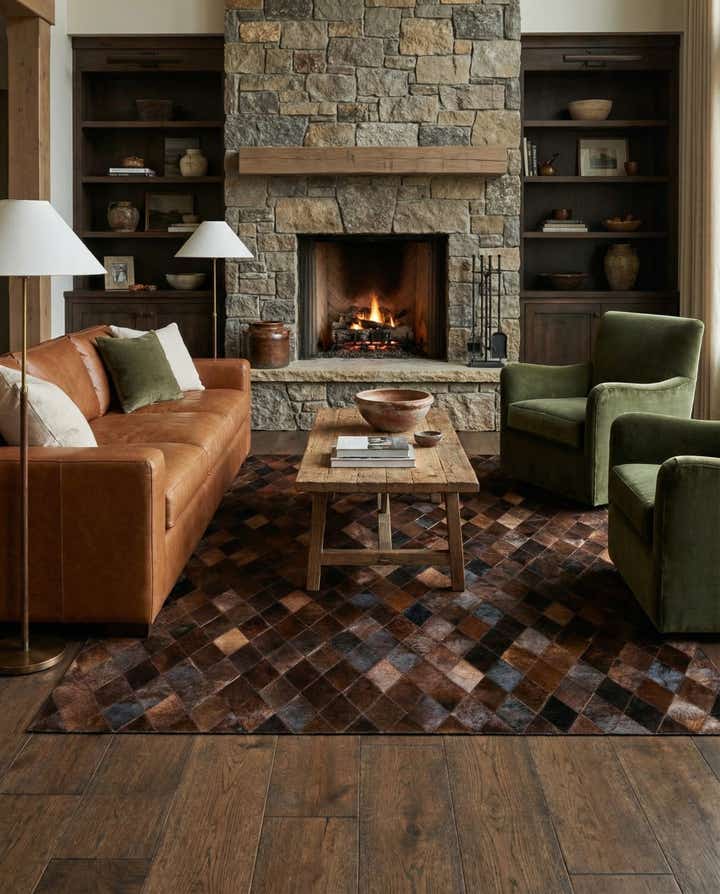 5' 2 x 7' 11 Cowhide Stocks Rug