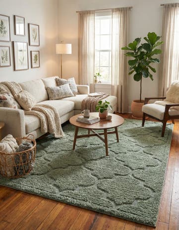 9' x 12' 2 Trellis Shag Rug