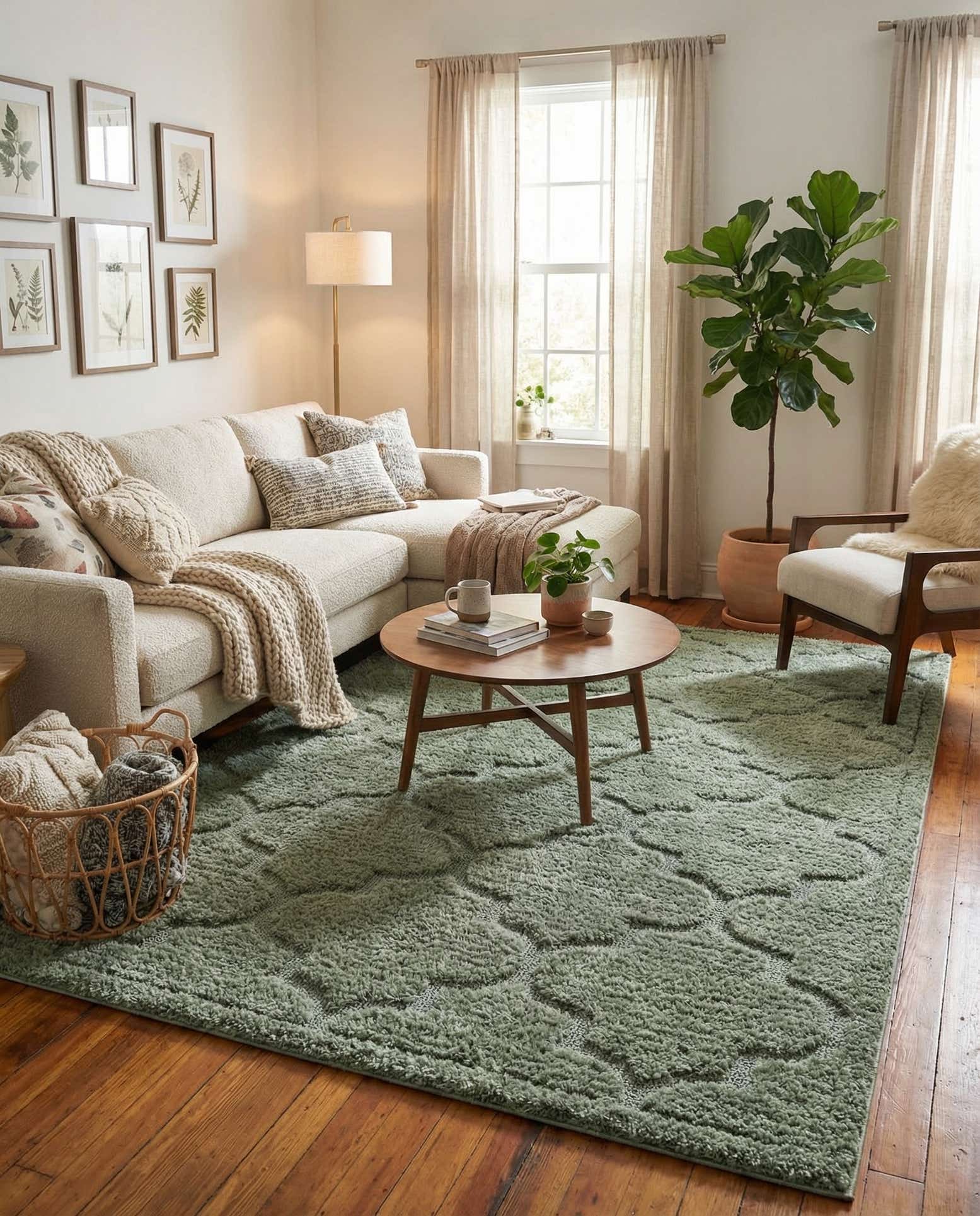 9' x 12' 2 Lattice Shag Rug