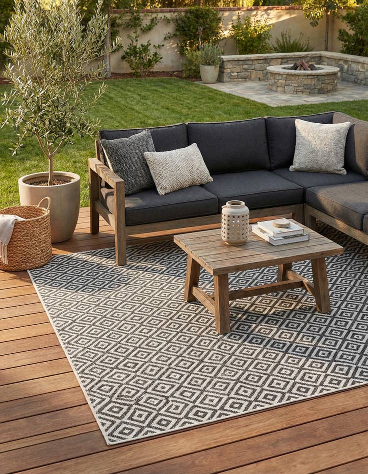 Detail image of 7' x 10' Easy-Clean Jill Zarin Costa Rica Indoor / Outdoor Rug