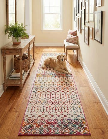 2' 7 x 12' Moroccan Trellis Runner Rug