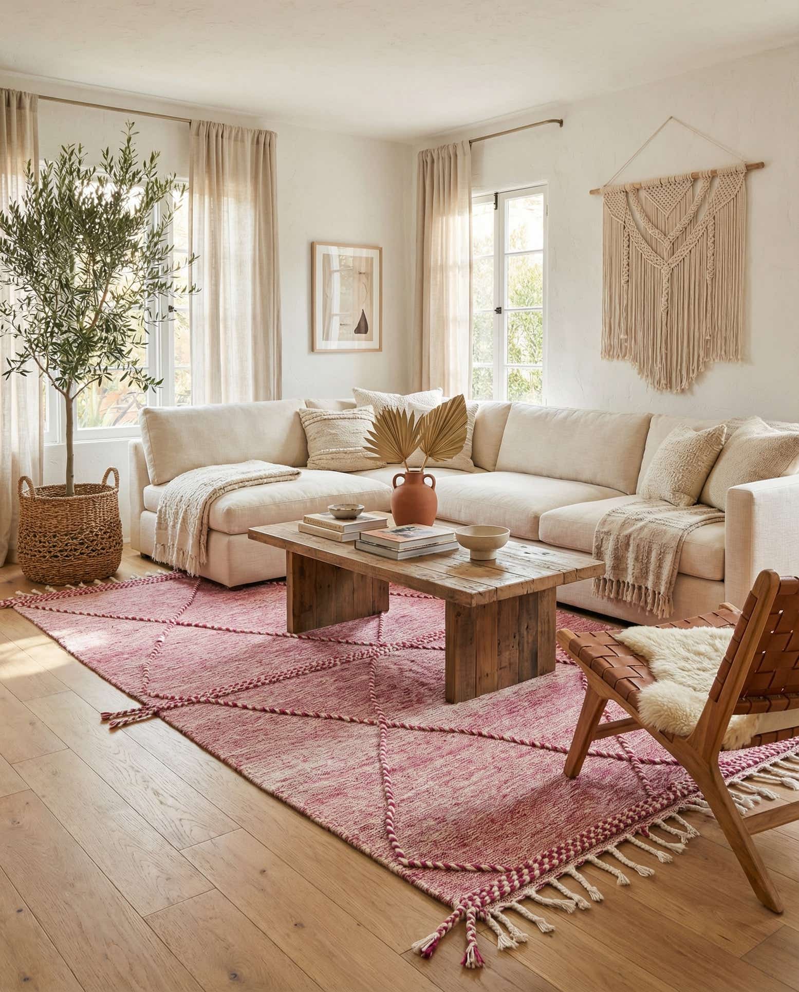 6' 2 x 9' 10 Hand Knotted Moroccan Wool Rug
