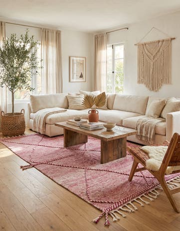 6' 2 x 9' 10 Hand Knotted Moroccan Wool Rug