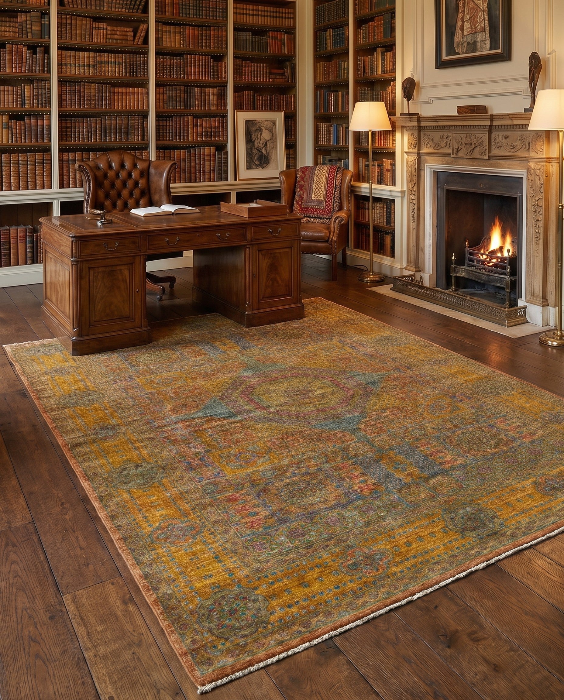 5' 6 x 7' 7 Hand Knotted Mamluk Ziegler Rug
