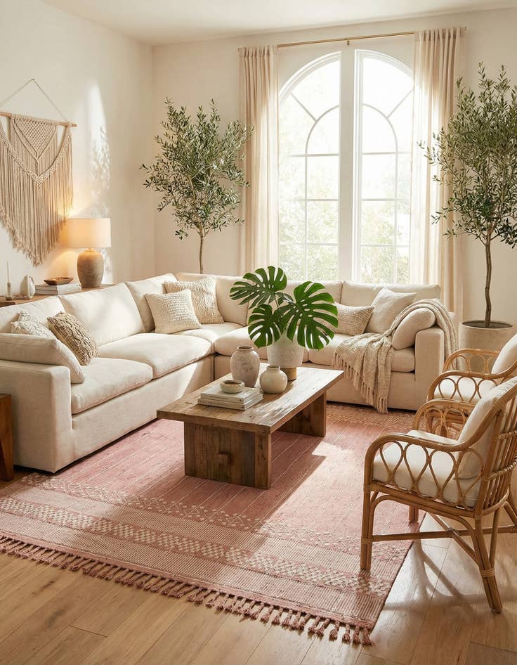 Detail image of  10' x 14' 1  Washable Eco Bohemian Indoor / Outdoor Rug