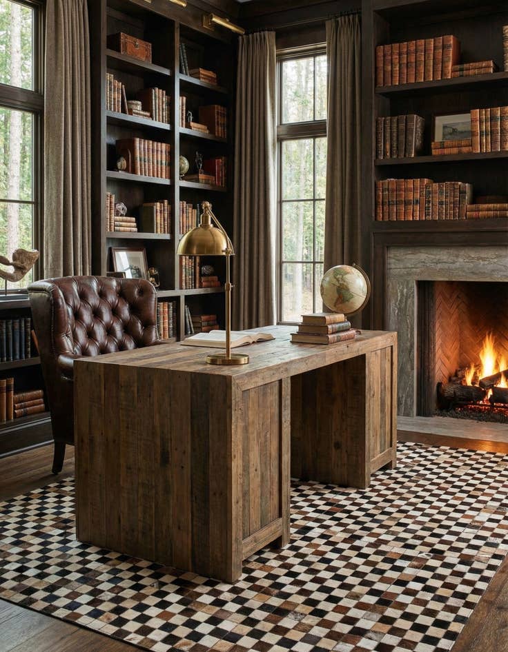 Detail image of  5' x 8' Cowhide Leather Rug