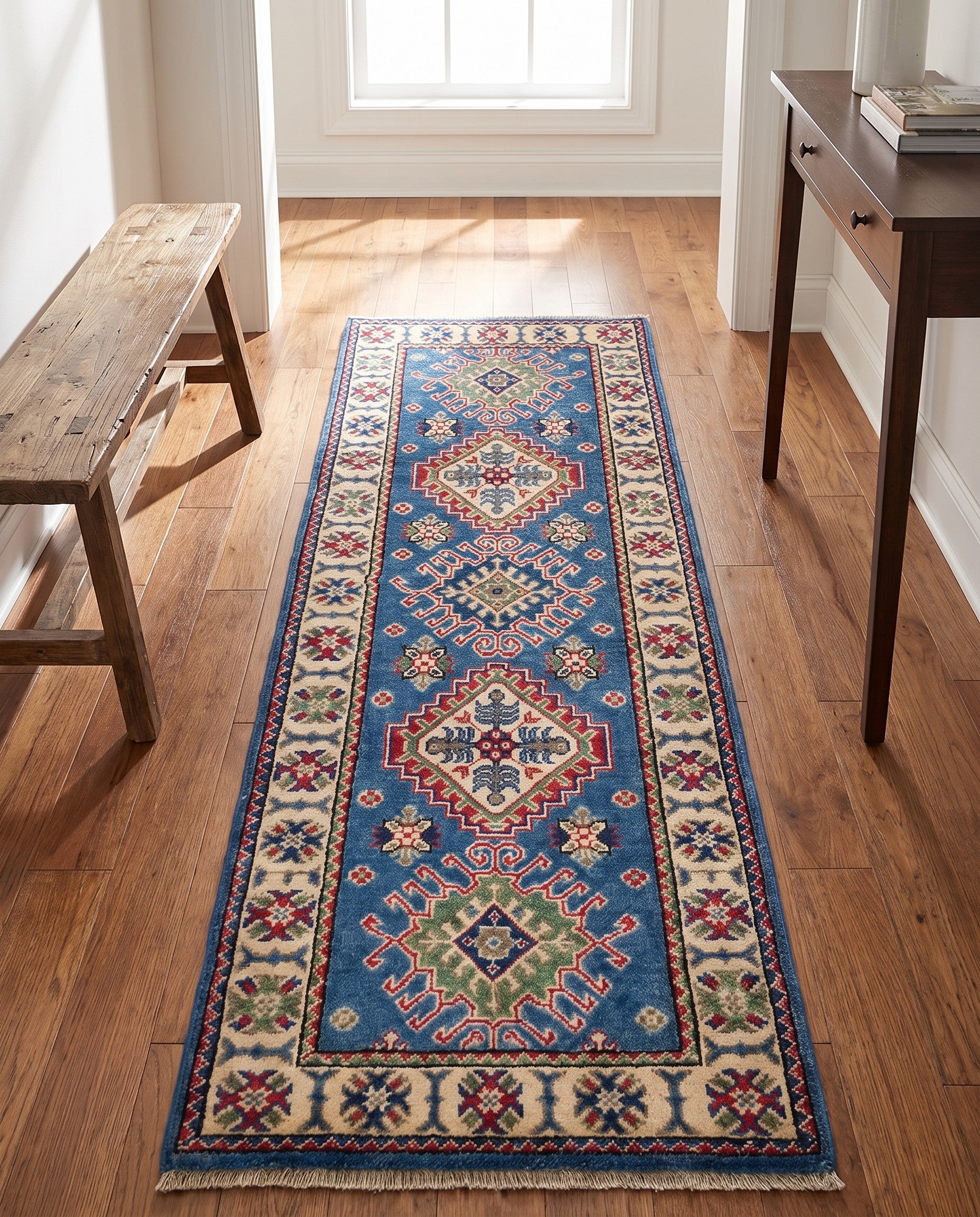 2' 3 x 6' Hand Knotted Kazak Runner Rug
