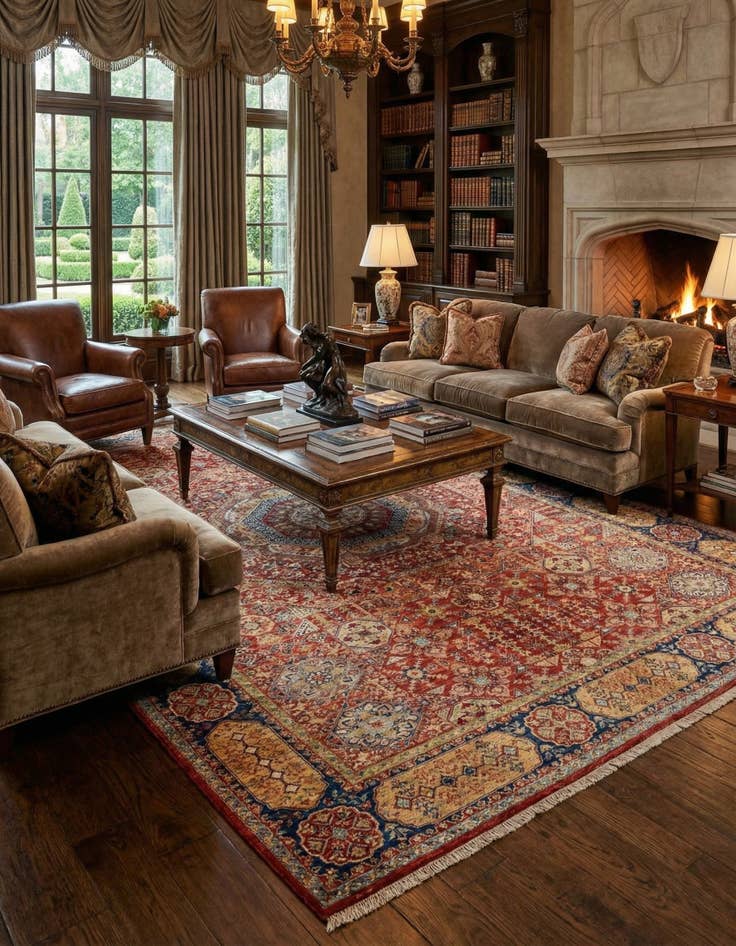 Detail image of 8' 4 x 12' Ariana Wool Rug