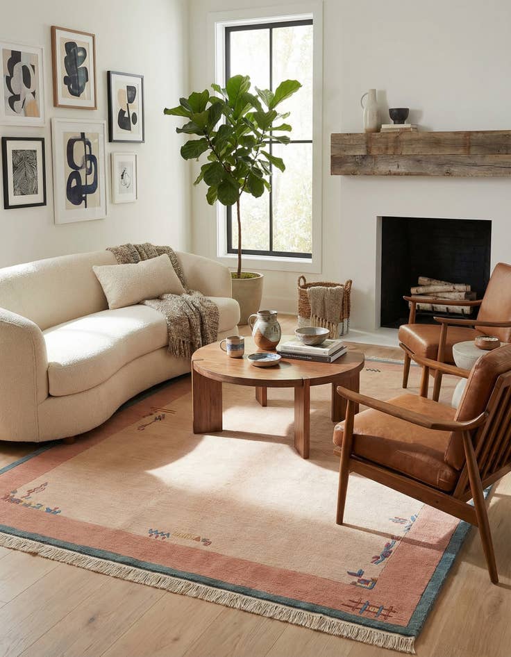 Detail image of 5' 7 x 7' 9  Hand Knotted Tibet Wool Rug