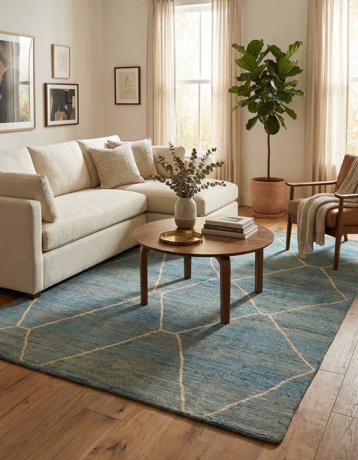 Detail image of 5' 7 x 8' 1  Hand Knotted Darya Wool Rug