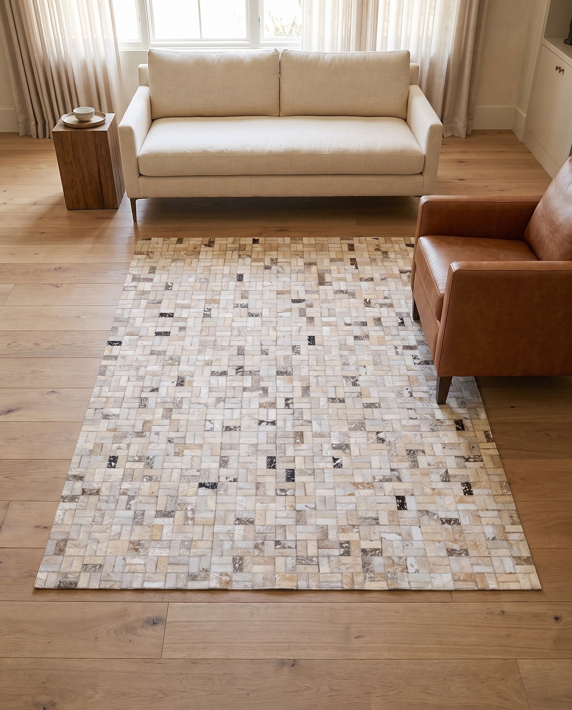 4' 9 x 6' 6 Cowhide Rug