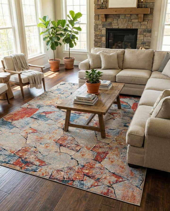 10' x 14' Easy-Clean Modern Indoor / Outdoor Rug