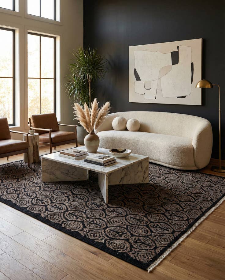 Detail image of 9' 4 x 12' 7 Hand Knotted Darya Wool Rug