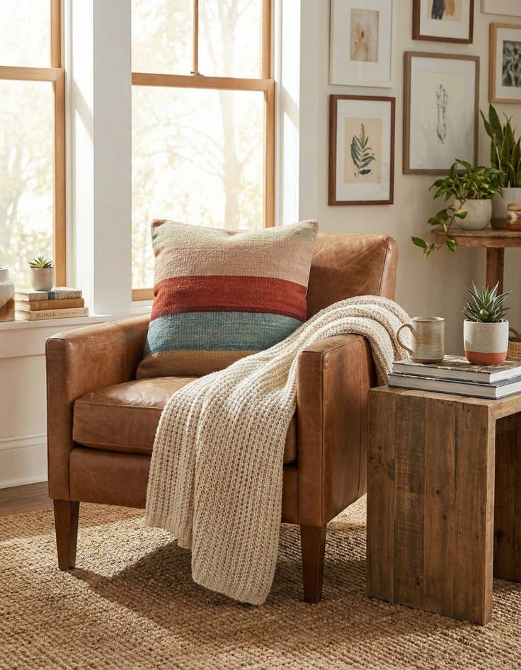 Detail image of 1' 5 x 1' 6  Hand Woven Pillow Wool Square Rug