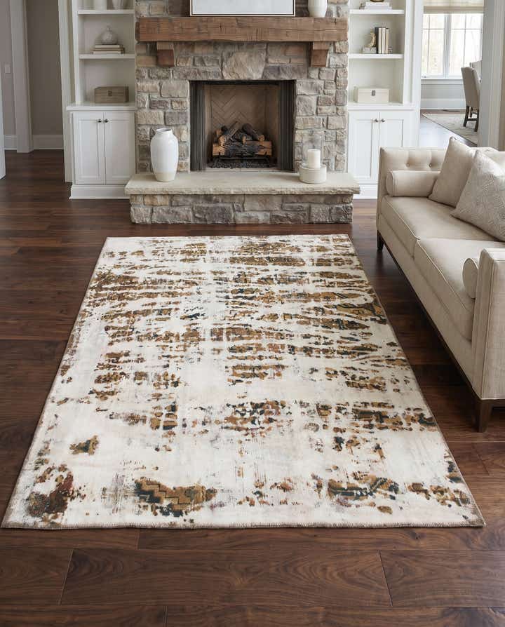 5' x 6' 7 Hand Knotted Ultra Vintage Persian Wool Square Rug