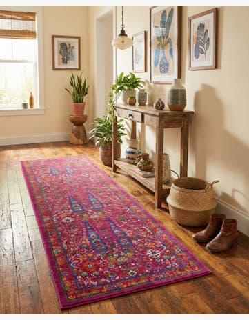 Pink Calypso Runner Rug