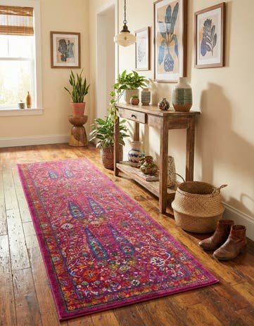 Pink Calypso Runner Rug