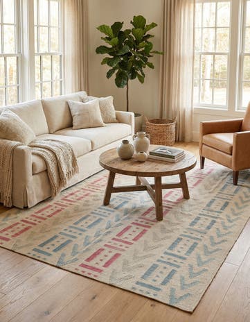 4' 10 x 6' 5 Hand Woven Kilim Modern Wool Rug