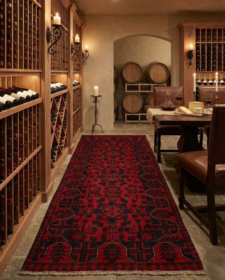 2' 7 x 6' 5 Hand Knotted Khal Mohammadi Wool Runner Rug