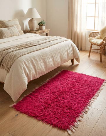 2' 4 x 4' 8 Hand Knotted Moroccan Wool Runner Rug