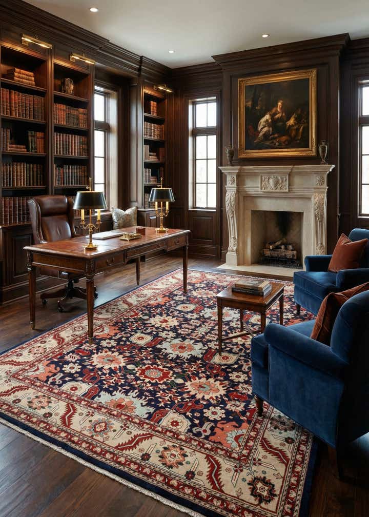 8' 2 x 11' 11 Hand Knotted Indo Tabriz Wool Rug