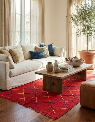 5' x 8' 2 Hand Knotted Moroccan Wool Rug