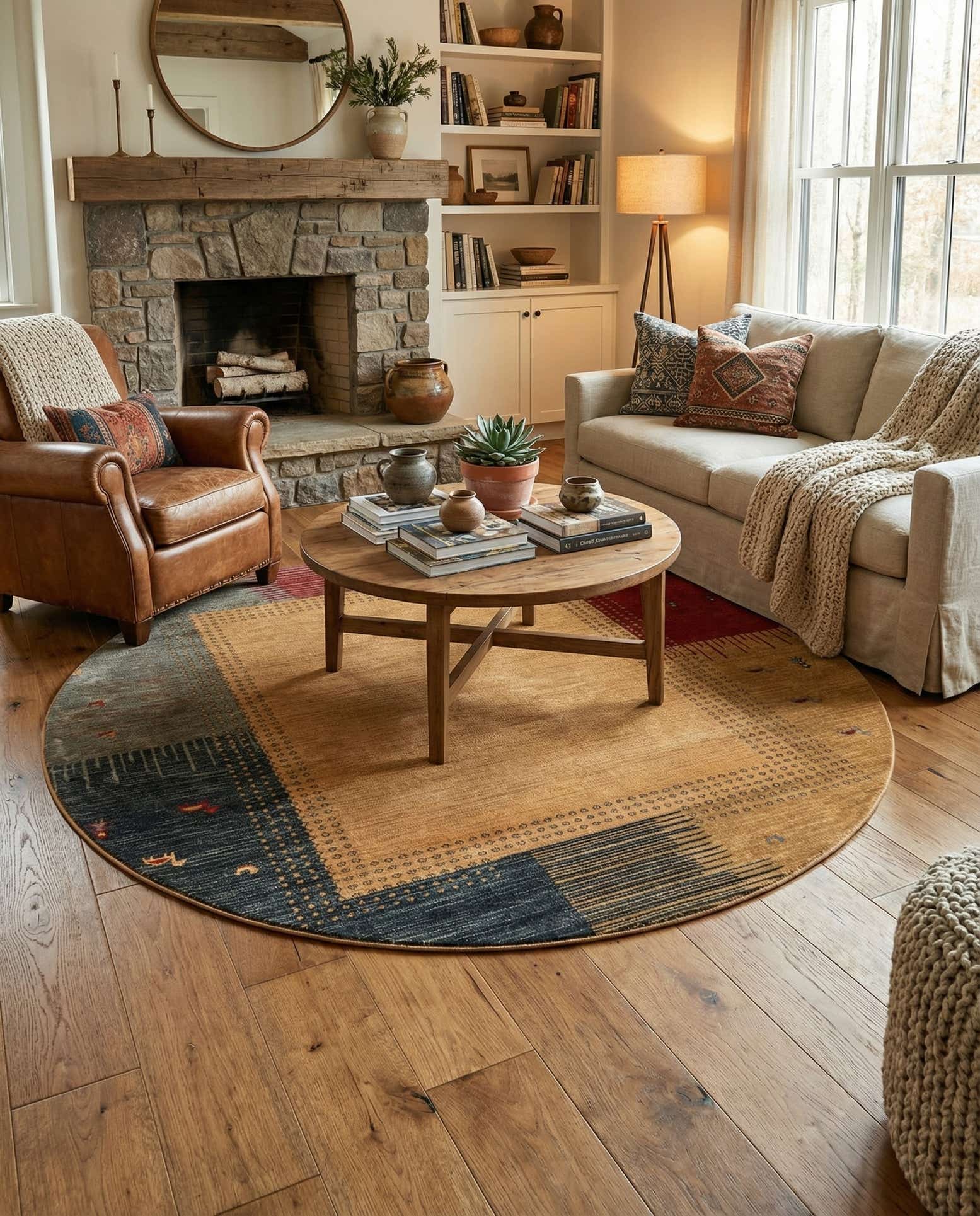 245cm x 245cm Kashkuli Gabbeh Round Rug