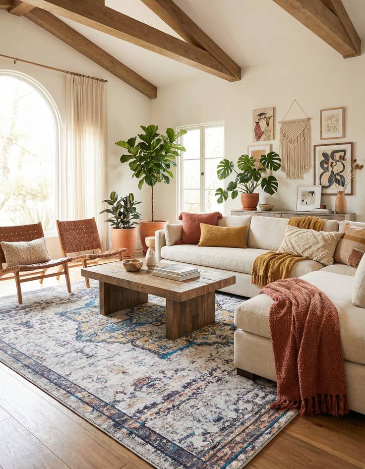 Detail image of 10' 6 x 10' 6  Washable Renaissance Square Rug