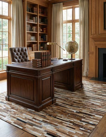5' 1 x 8' 1 Cowhide - Patchwork Rug
