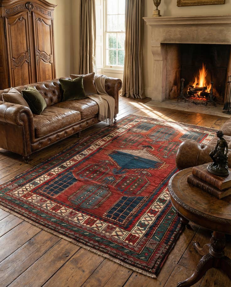 Detail image of 4' 8 x 7' 10 Kazak Rug